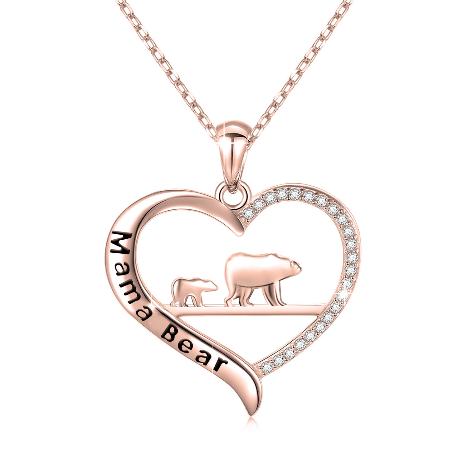 Mama bear clearance necklace rose gold