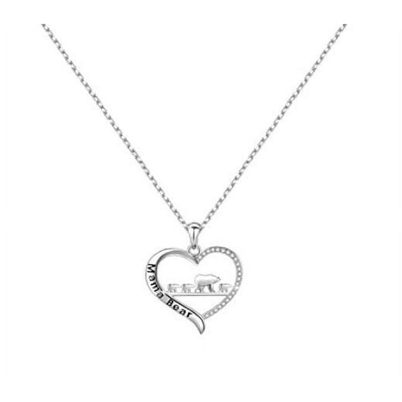 Myospark Mama Bear Necklace Perfect Gift for Wife and Mom Mother's Day gift
