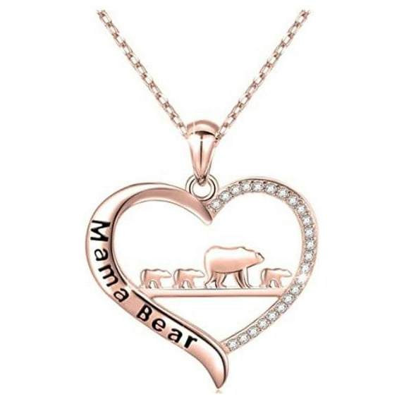 Myospark Mama Bear Necklace Perfect Gift for Wife and Mom Mother's Day gift