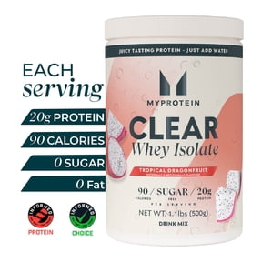 Myprotein Clear Whey Isolate Protein Powder, Tropical Dragonfruit, 20 Servings, Muscle Builder