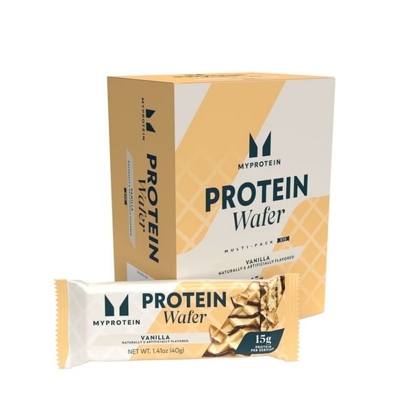 Myprotein Crispy Vanilla Protein Wafers, High Protein Bars, 15g Protein, Box of 10