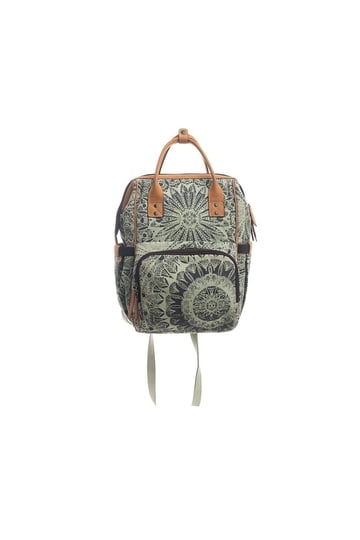 Myra Floral Canvas and Leather Backpack‎ Amazon.com: Myra Bag Diaper Bag for Women - Western Upcycled  main image 4