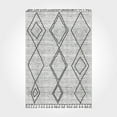 thumbnail image 1 of Myra Grey Geometric Knitwear Acrylic Area Rugs for Living Room Jacquard Textured Modern Rugs Soft Geometric Rug for Bedroom Washable Rug Non-Slip Bohemian Carpet Perfect for Dining Room Office Beige, 1 of 5