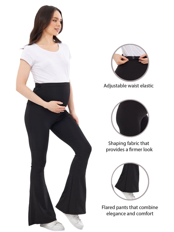 Myra8120 Shaping Thin Spanish Flare Adjustable Waist Maternity Leggings