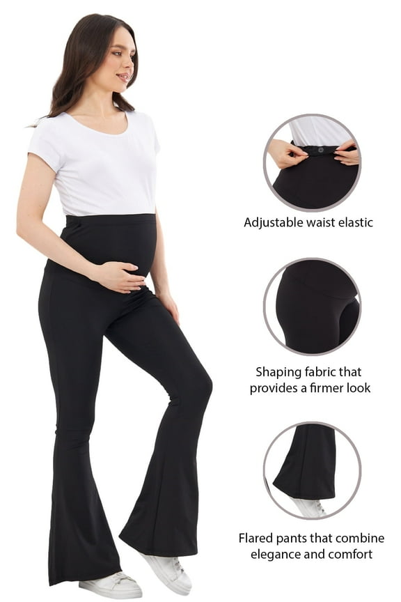Myra8120 Shaping Thin Spanish Flare Adjustable Waist Maternity Leggings