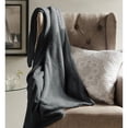 thumbnail image 1 of Myrcella 50 in. W x 60 in. L Textured Fleece Throw in Smoke, 1 of 2