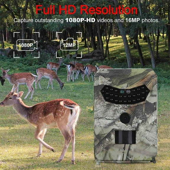 Myriann Outdoor Hunting Trail Camera 12MP 1080P HD Game Camera with Night Vision No Glow