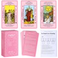 Myripoly Pink Tarot Cards Deck Set for Beginners with Meanings On Them