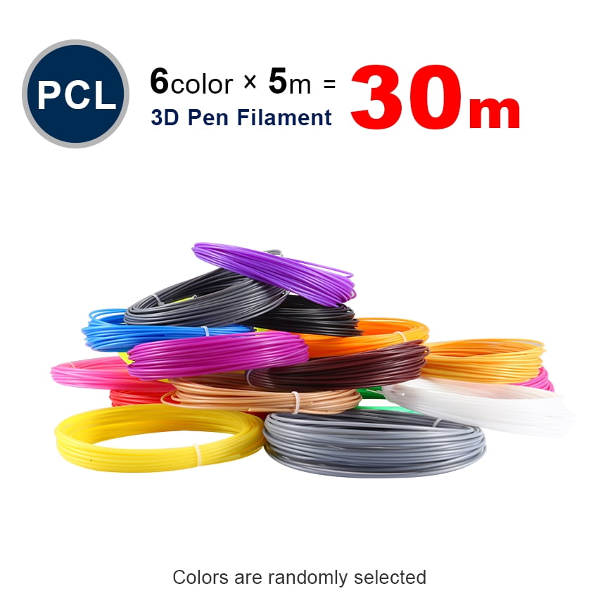 Myriwell 5m x 6 colors 3D Pen Filament PCL 1.75mm Plastic Rubber Printing Material for 3D Printer Pen Filament