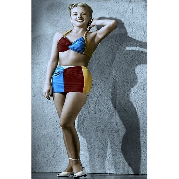 Myrna Dell - Multi-Colored Bathing Suit Photo Print (8 x 10)