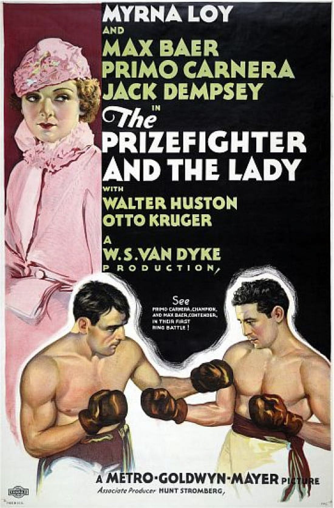 Myrna Loy The Prizefighter And The Lady Movie Canvas Art - (24 x 36)