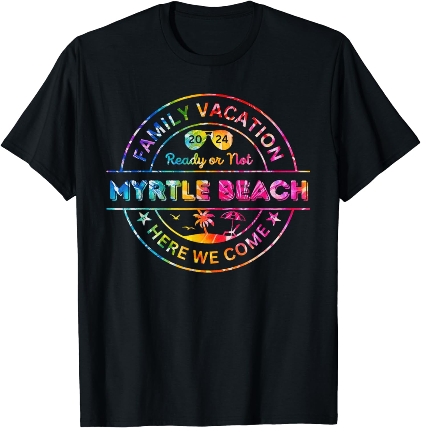 Myrtle Beach 2024 Tie Dye Family Vacation Matching Holiday TShirt