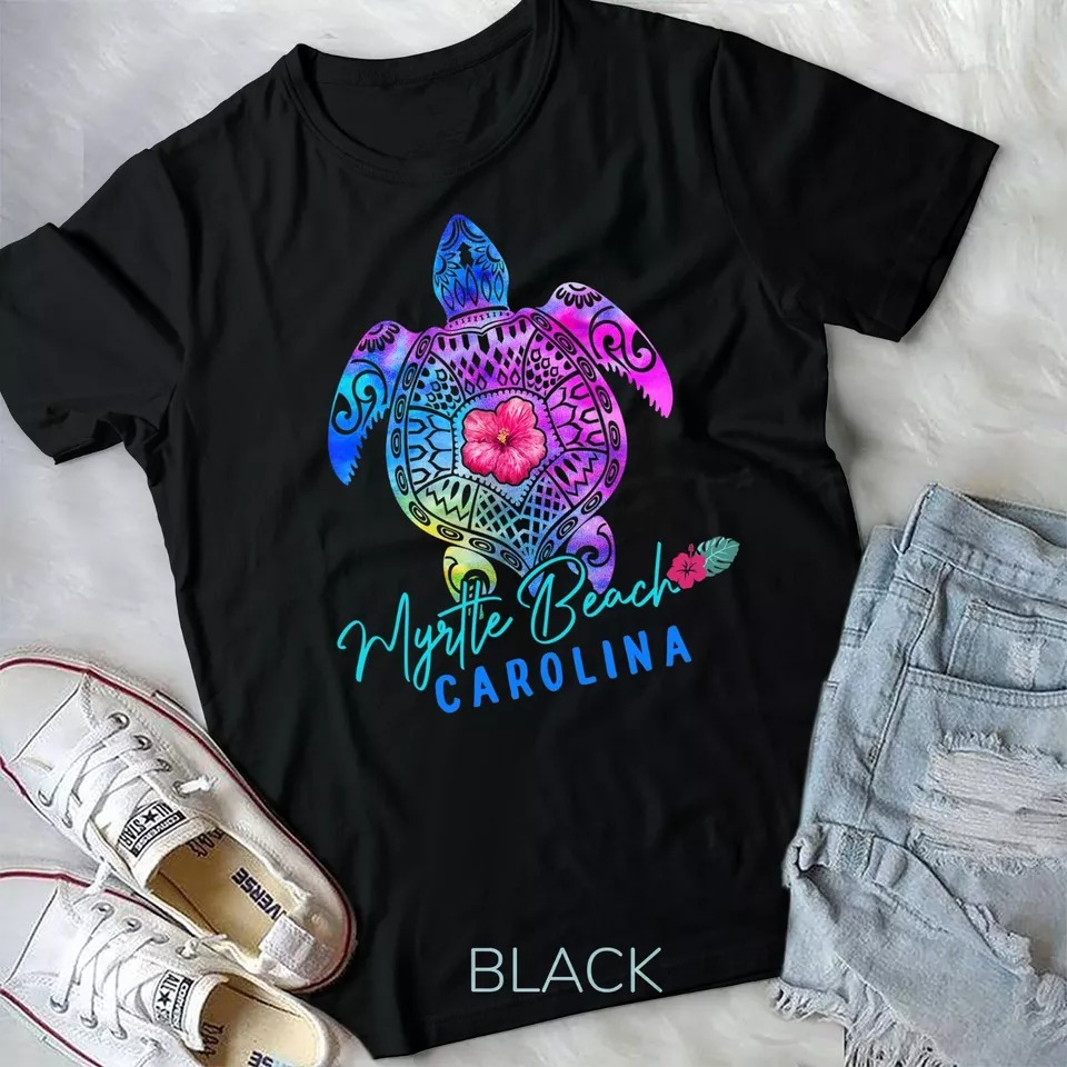 Myrtle Beach Carolina Tie Dye Sea Turtle VacatioN Group Unisex Tshirt