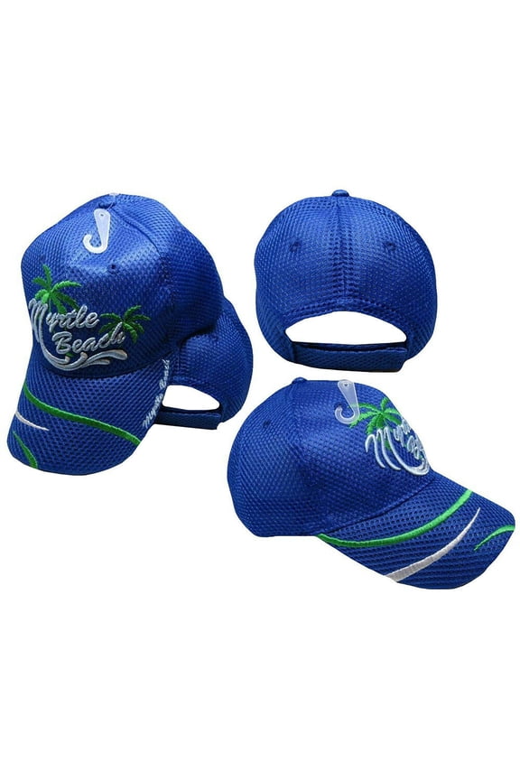 Myrtle Beach "MB" South Carolina SC Swirl Royal Blue MESH Cap Hat CAP723D TOPW