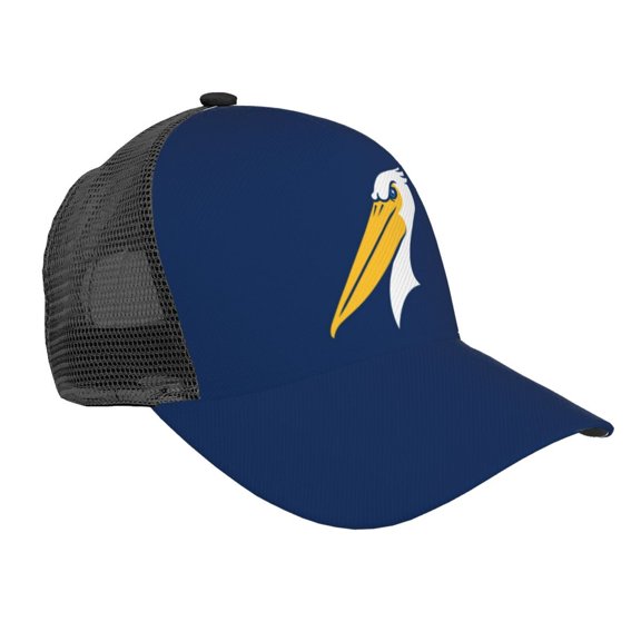 Myrtle Beach Pelicans Curved Brim Mesh Baseball Cap Casual Sun Hat For Unisex