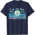 thumbnail image 1 of Myrtle Beach Sc Dolphin Pelican Waves Beach Vacation T-Shirt, 1 of 6