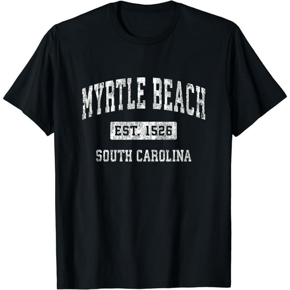 Myrtle Beach South Carolina SC Vintage Established Sports T-Shirt