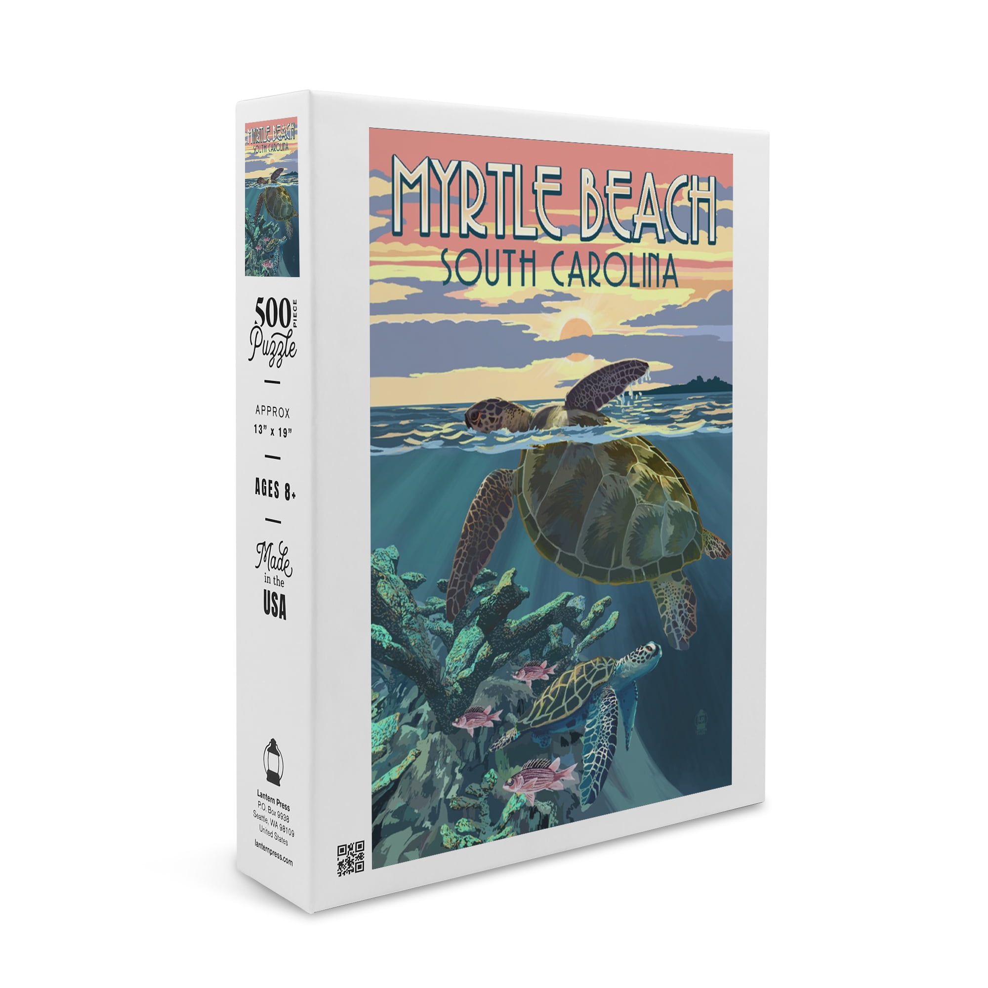 Myrtle Beach, South Carolina, Sea Turtle Swimming (19x27 inches