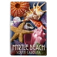 thumbnail image 1 of Myrtle Beach, South Carolina, Starfish And Shells (12x18 Aluminum Art, Indoor Outdoor Metal Sign Decor), 1 of 5