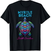 Myrtle Beach South Carolina Tribal Beach Sea Turtle T-Shirt, Vintage Birthday Gift