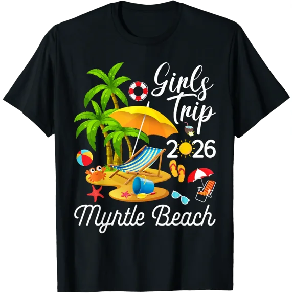 Myrtle Beach South Carolina Tropical Summer Girls Trip T-Shirt