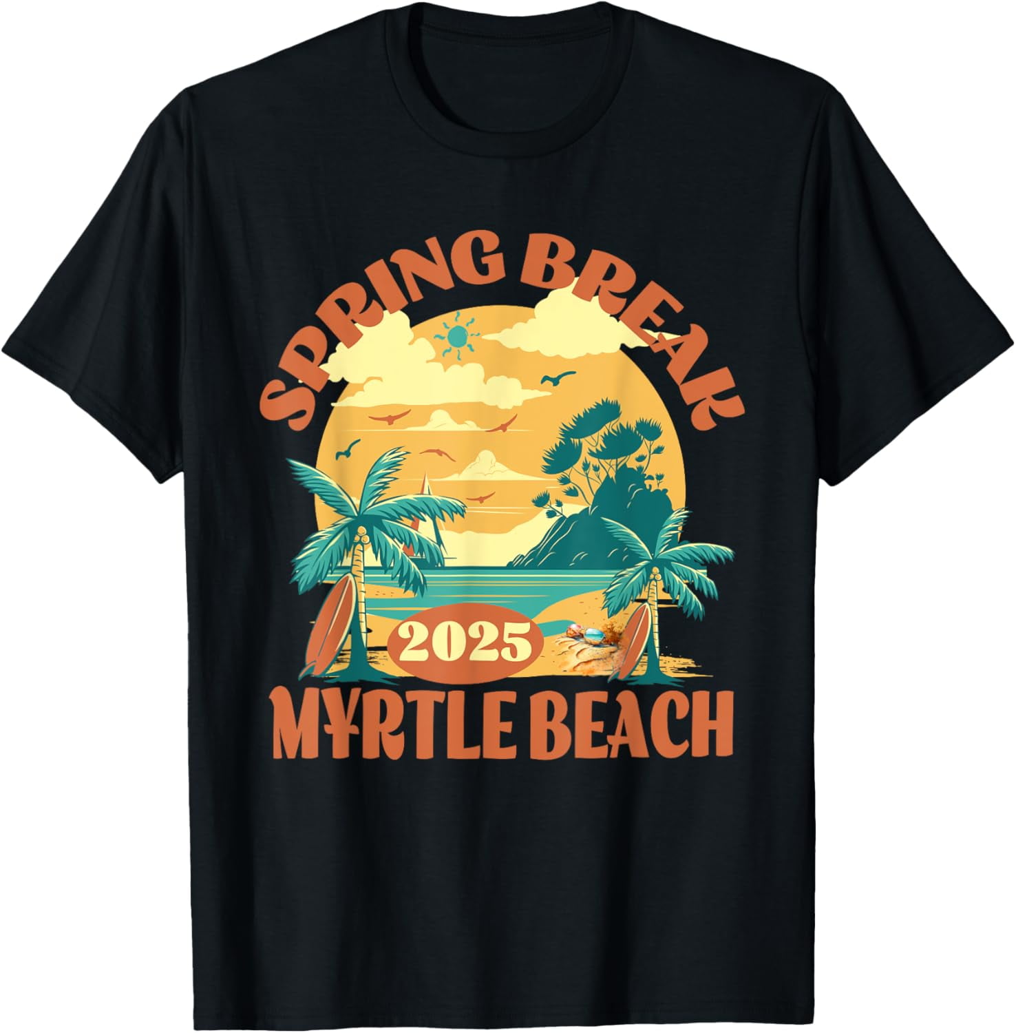 Myrtle Beach Spring Break Group Photo Memory Travel 2025 TShirt