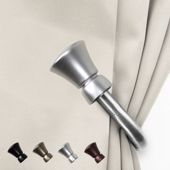 Myrtle Curtain Rod Holdback - Satin Nickel,(5712-035)