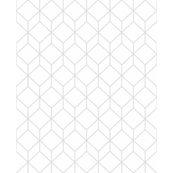 Myrtle Geo White and Silver Wallpaper