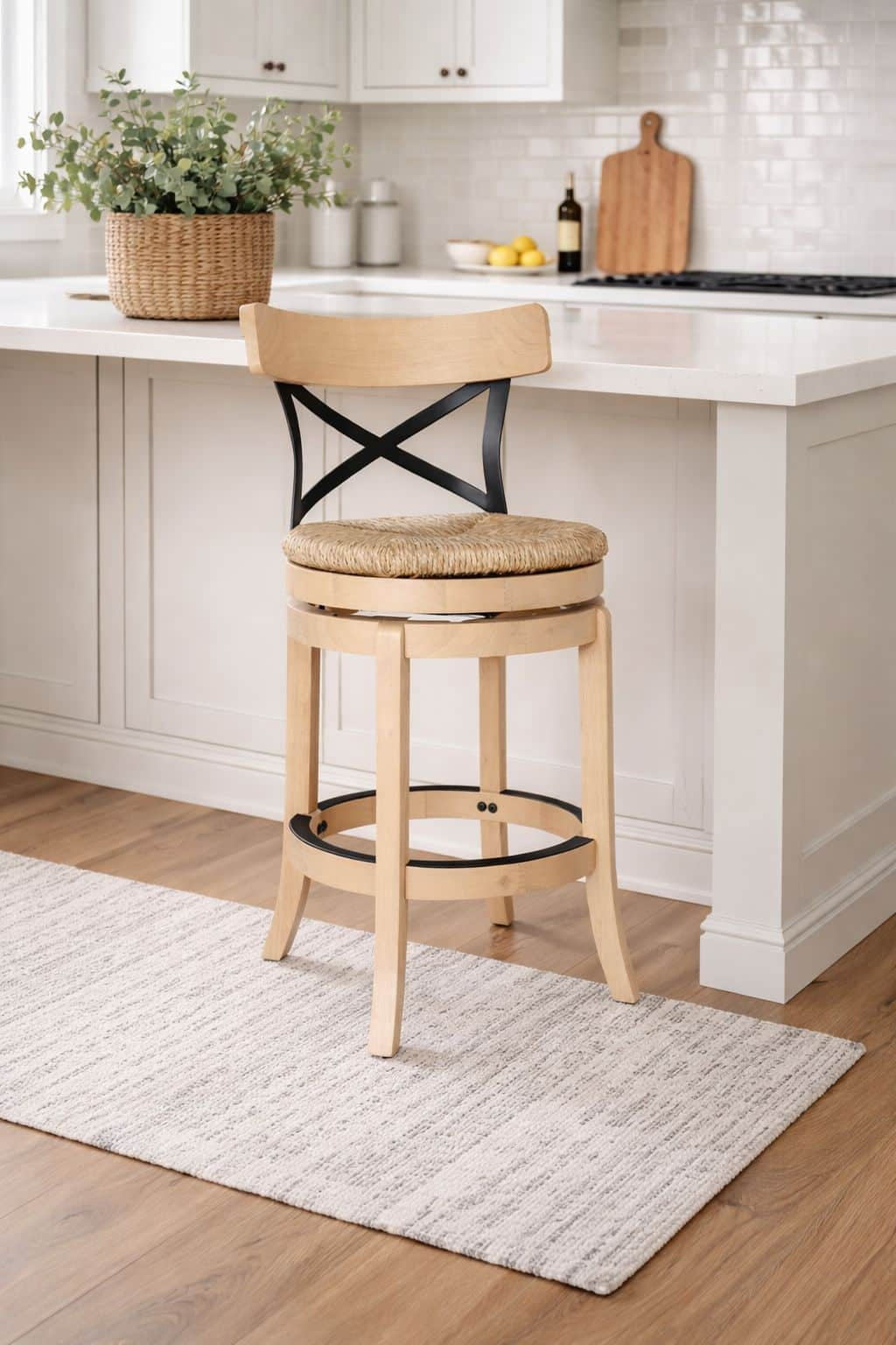 Myrtle Swivel Counter Stool - Beachwood Oak