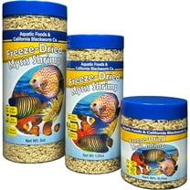 Mysis Shrimp, Freeze Dried Mysis Shrimp for Marine Fish, Corals, Anemones, Cichlids, Discus, Goldfish, Bettas, All Tropical Fish 0.7oz Canister
