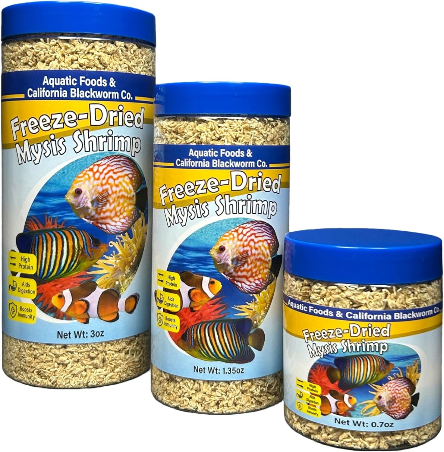 Aquatic Provisions Freeze Dried Mysis Shrimp – Fish Food For Freshwater & Marine Aquariums