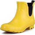 Pennysue Womens Short Rain Boots Yellow Anti Slip Garden Boots Waterproof 6m 7593