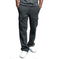 thumbnail image 1 of Mysszz Men Casual Work Pant Overalls Solid Color Draw String Pockets Chino Cargo Pant, 1 of 3