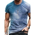 thumbnail image 1 of Mysszz Mens Short Sleeve Round Neck Printing Casual T-Shirt Tops, 1 of 4