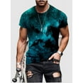 thumbnail image 1 of Mysszz Mens Short Sleeve Round Neck Printing Casual T-Shirt Tops, 1 of 2