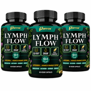 Liposomal Lymphatic Drainage Supplement with Cleavers, Dandelion Root, Red Clover, Burdock Root, Blue Vervain, Elderberry, Turmeric, Mullein, Black Seed, Chlorophyll & BioPerine, 60 Capsules, 3 Pack