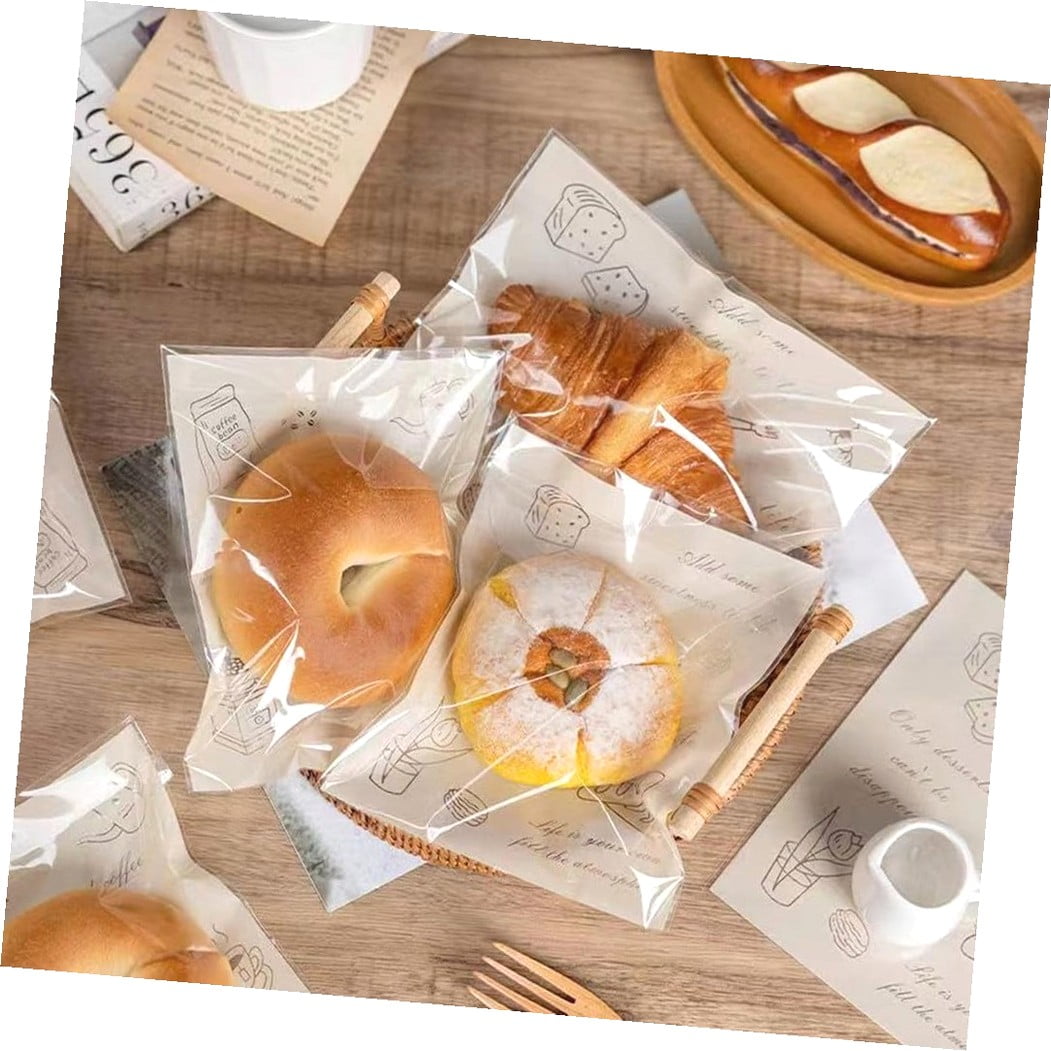300 Pcs Cute Animal Cookie Bags - Self-adhesive Clear Cellophane Treat Bags 5.9x7 Inches For Snacks