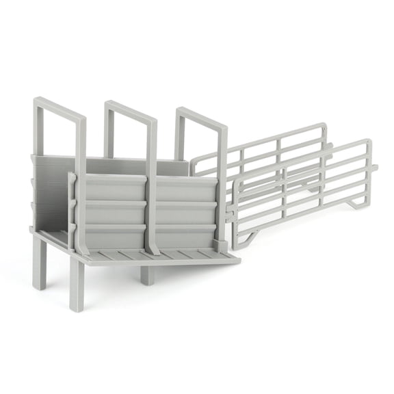 REVD 1/64 Gray Cattle Loading Ramp with Corral Panels, 3D Printed, RVD1038