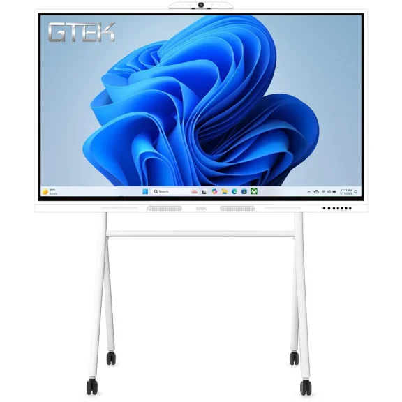 GTek 65" Smart Board, 4K UHD Interactive Whiteboard, Touch Screen Digital Electronic Whiteboard with Android 13 (8+128GB) & Windows i7 Dual OS for Classroom, Office, Business and Home (65B1TWAR8128i7)