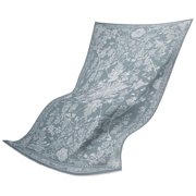 Gogokiwi Large Yoga Towel 72"x48" - Non-Slip Hot Yoga Towel with Corner Pockets & Full Silicone Backing, Printed Carpet-Style Design for Home Workouts, Pilates & Yoga.Victoria Blue & White