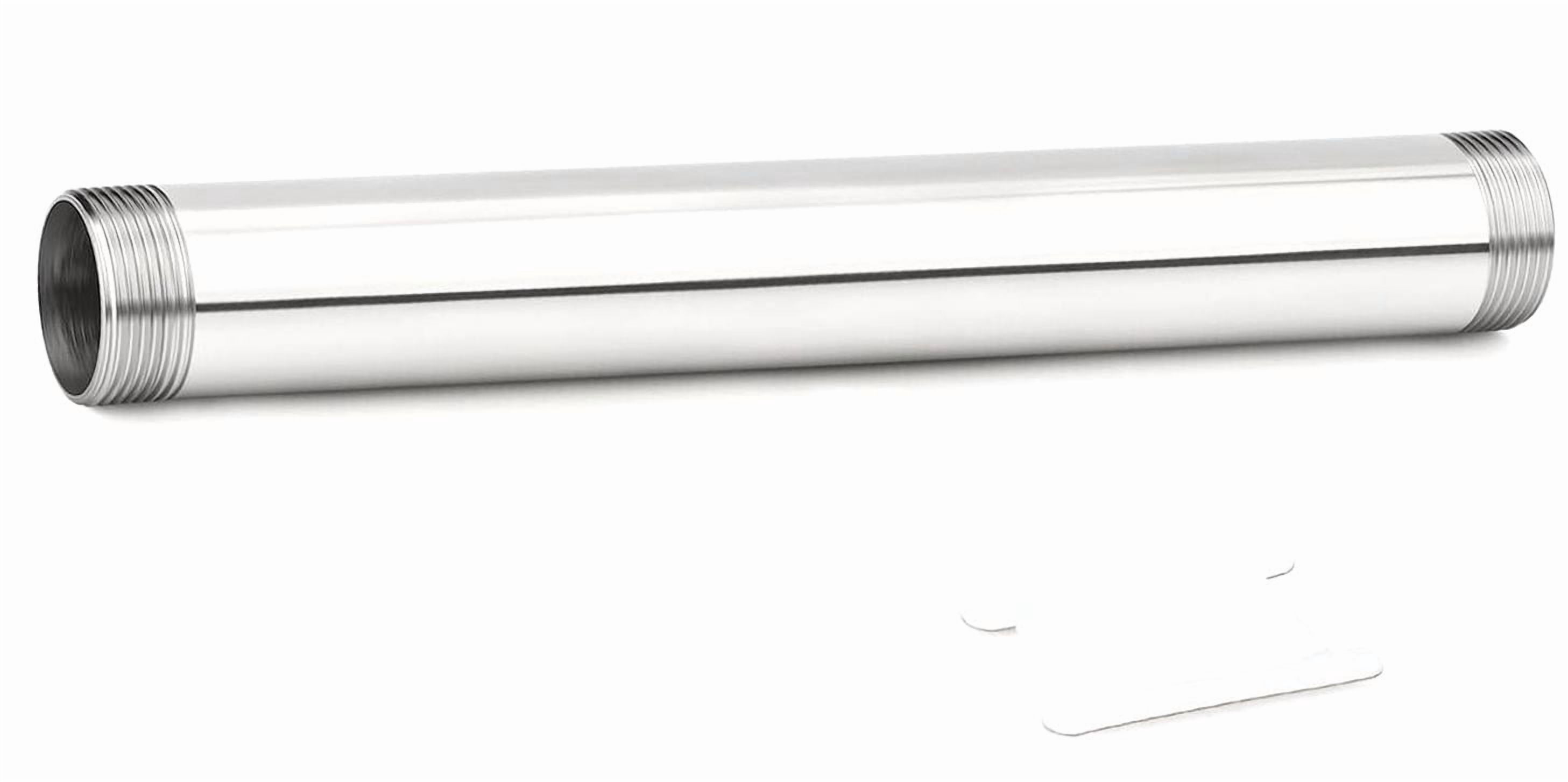 Everflow Supplies 12-Inch Brass Nipple Pipe Fitting - 1-1/2" NPT Threads, Lead Free, NSF Certified