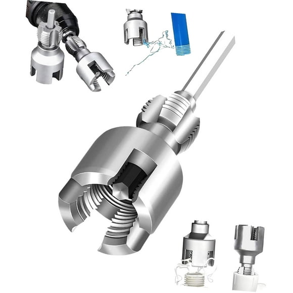 Myst Design 2 in 1 Pipe Threading Tool, 1/2" Internal and External Threader, Electric Drill PVC Pipe Threader Kit for Plumbing