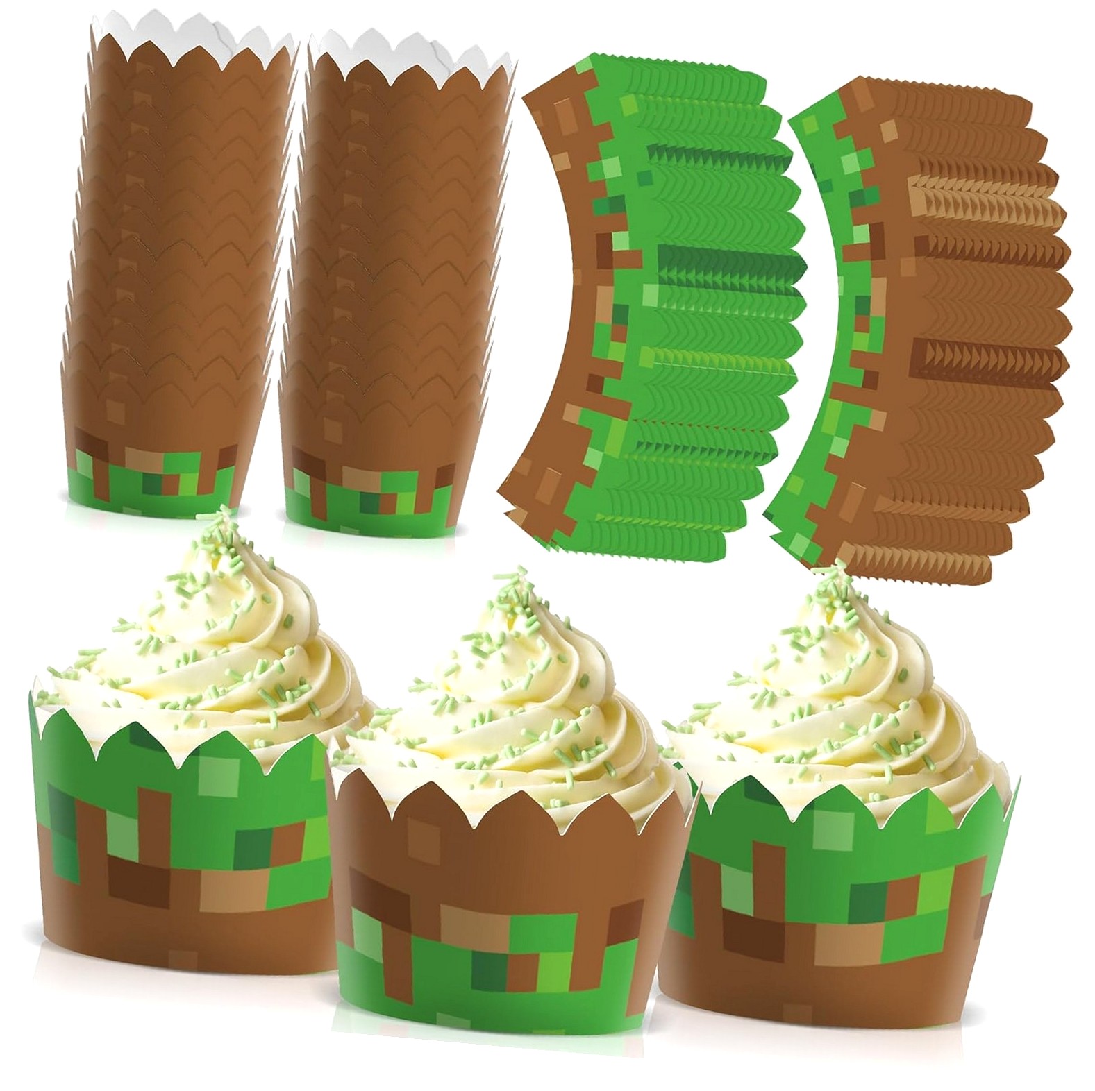 Myst Design 36Pcs Theme Cupcake Wrappers Cupcake Liners Gamer Party Cup ...