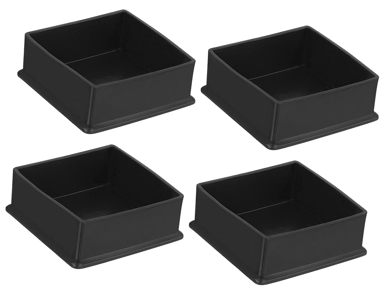Myst Design 4 PVC Square Chair Leg Caps, 80mm x 80mm, Floor and