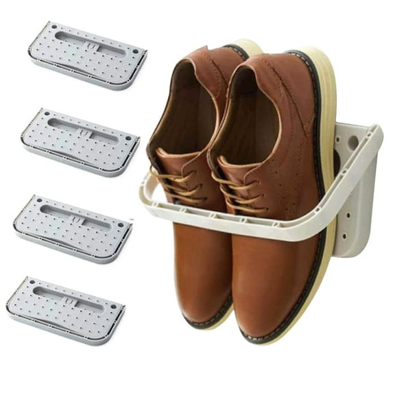 Myst Design 4 Pack Hanging Plastic Shoe Rack Wall Mount Creative ...