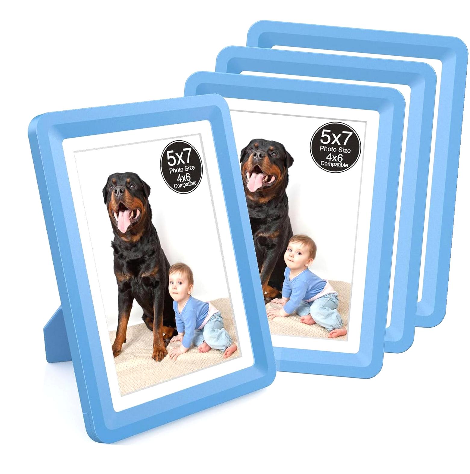 Myst Design 5x7 Picture Frame with Mat, Effortless 5-Second Setup, No ...