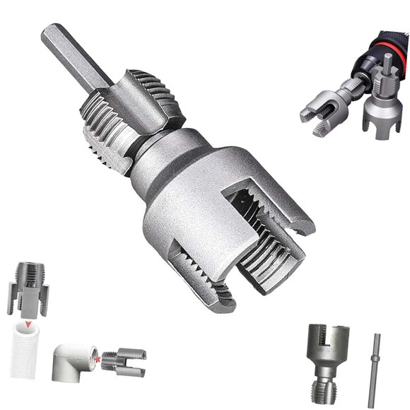 Myst Design All-in-One Internal and External Pipe Threading Tool, Water Pipe Wire Opener, with 1/2'' and 3/4'', Electric Drill PVC Pipe Threader Kit for Maintenance (1/2 Inch)