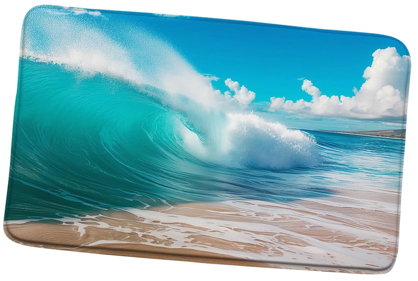 Myst Design Blue Ocean Mat Beach Sea Scenery Bathroom Kitchen Toilet ...