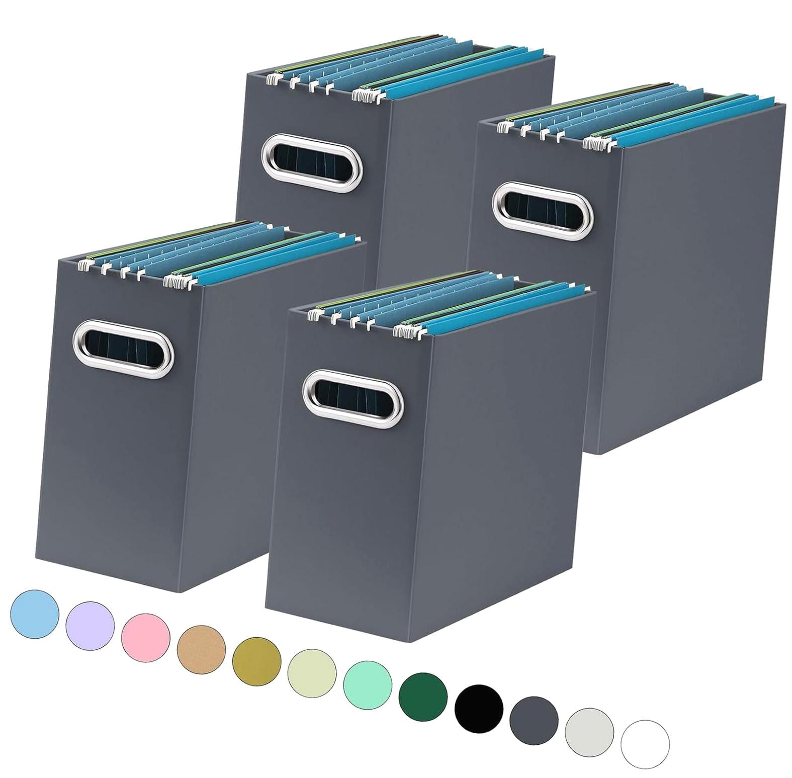 Myst Design File Organizer, Set of 4 Compact Storage Containers ...