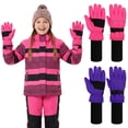 thumbnail image 1 of Cooraby 2 Pack Long Kids Winter Ski Gloves Waterproof Warm Snow Gloves Thick Unisex Mitten Gloves for Girls Boys, 1 of 7